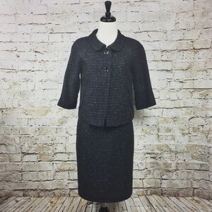 Calvin Klein Black Skirt Business Suit in Size 6 Petite.